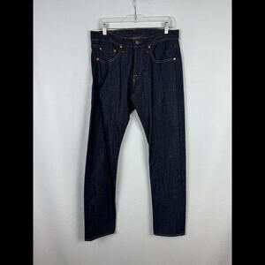J Brand Tyler Perfect Slim Raw Selvedge Denim Jeans Blue Size 32 W, 33 L